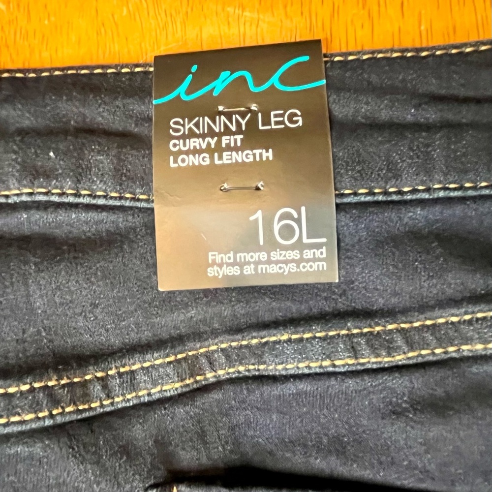 NWT INC International Concepts Women's Size 16L Curvy Fit Skinny Leg Jeans - Picture 5 of 13